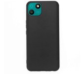 Para la funda Wiko T10 4G cubierta de teléfono negra mate antiarañazos (orificio de lente trasero grande)