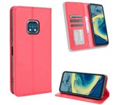 Foxdock Estuche para billetera Nokia XR20 PU Cuero con cierre magnético Rojo