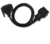 Ck100 Obd2 16pin a Db25 Cable 25 Adaptador de rosca de aguja Conector de coche Cable de extensión Diagnóstico T Negro