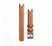 Para correa de reloj de cuero genuino Garmin Lily 14MM Cinturón inteligente de acero inoxidable Marrón