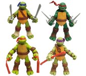 4pcs Teenage Mutant Ninja Turtles Figuras de Acción Juguetes para Fiesta de Cumpleaños Pastel Toppers Decoración 4.7in