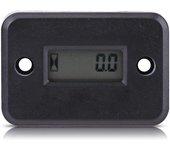 Medidor de horas de vibración inalámbrico, contador de horas digital inductivo, medidor de horas impermeable (negro)