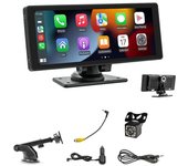 Estéreo portátil inalámbrico para automóvil Carplay con cámara de tablero: pantalla IPS HD de 10.26 pulgadas, Android Auto, cámara de respaldo de 1...