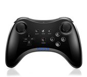 Sdigv Mando Pro para Wii U, Mando inalámbrico para Nintendo Mando de Wii U Gamepad Joystick Mando de juego analógico dual (negro)