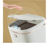 Cubo de basura inteligente de 20L Automático impermeable Residuos eléctricos Cocina Baño Inodoro Sensor automático Ga Blanco