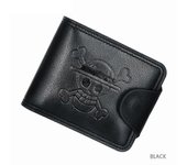 Cartera One Piece - Cartera plegable para hombre Anime Fashion (piel sintética) negro