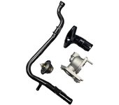 Kit de carcasa de termostato y tubería de refrigerante para I10 I20 2007-2020 2545003002 2563003100 256312B001 255002B000 Como se muestra