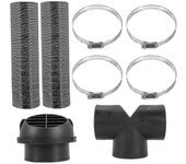 75mm Car Auto Heater Pipe Duct T Piece Warm Air Outlet Vent Manguera Clips Set for Parking Heater Ebers