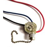 Interruptor de cadena de tracción de bola con cuentas de 3 hilos para ventiladores de luz de techo lámparas de pared