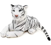 Tigre blanco siberiano gigante Animal de peluche realista Tigre de tamaño natural Small