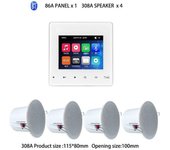 Unbrand Amplificador de pared Bluetooth con pantalla de 2,8", altavoz estéreo de techo de 2 x 15 W, radio FM, salida de video 720P A