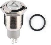 Nuevo interruptor de encendido / apagado de la luz de advertencia de peligro de emergencia del automóvil LED rojo universal de 16 mm