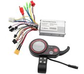 Controlador de 48V + ZQ-100 Medidor de kilometraje Medidor de scooter eléctrico ajustable Pantalla de 6 pines para elegir Negro