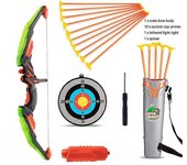Juego de arco y arquero - Juego de juguetes de tiro con arco - LED con 10 flechas de ventosa y carcaj Como se muestra