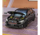 1:32 Subaru STI WRX 2016 Supercar Aleación Diecast Modelo de coche en miniatura con modelo de luz para niños coches de juguete Negro