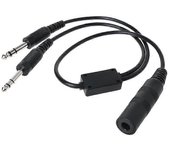 Cable adaptador de helicóptero a auricular de aviación general de repuesto para accesorios de auriculares AVCOMM U 174
