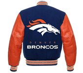 Kartex Suits Letterman Denver Broncos Chaqueta Varsity Azul Y Naranja azul/naranja L
