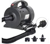 Bomba eléctrica portátil de 1600 W Bomba de colchón de aire Inflador de bomba de aire eléctrico de inflado Desinflador con 2 boquillas para barco d...