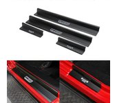 Placa de desgaste del umbral del pedal de la puerta del coche para Jeep Wrangler JK 2007-2017 Protector Cubierta de protección de entrada Umbral de...