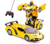 Control remoto transformando el coche Control remoto de los niños Juguetes de vehículos robóticos de carreras