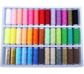 50 hilos de coser de alta calidad de poliéster de diferentes colores, 150 yardas para cada color, para máquina de coser y coser a mano