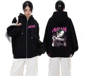 Redkid Anime Nana Osaki Sudadera con capucha con cremallera Hombres Mujeres Casual Manga larga Chaqueta de moda Sudadera con cremallera Jersey Suda...