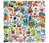 Liangnv 60PCS Mis Pegatinas De Monstruo Cantante Mis Monstruos Cantantes Juguetes Pegatinas Impermeables De Vinilo Para Portátil, Parachoques, Mono...