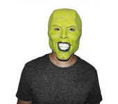 Máscara de látex verde Jim Carrey Película Disfraz Loki La Máscara Accesorio de Halloween - JA