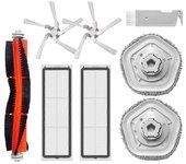 Reemplazo para Bot W10 W10 Pro Robot Aspirador y Mopa Autolimpiante Cepillo Lateral Principal Almohadillas de fregona con filtro Hepa Como se muestra