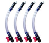 4 piezas de lata de gasolina de 14 pulgadas para jarras de carreras - manguera de llenado de combustible fácil de instalar tanque transparente de PVC