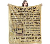 A mi esposa tirar manta de esposo Navidad cumpleaños personalización regalo cama suave fla-yujia