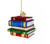 Colgante de estantería en forma de árbol de Navidad,Adorno apilado de libros,Diversión de los amantes de los libros color07