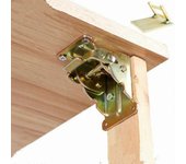 Para mesas de silla Banco de trabajo plegable pies 90 grados bisagra plegable muebles hardware mesa soporte de pierna autoblocante negro Oro