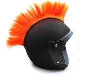 Casco Mohawk Pelucas Skinhead Peluca Parches para el cabello Hairpiece para bicicleta Motocicleta Ciclismo Scooters Polo Ski Multicolor Opcional na...