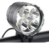 Luces de bicicleta, 6000 lúmenes 5 luz de bicicleta led, luz frontal impermeable de bicicleta de montaña con recargable