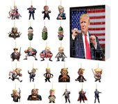 HaKeLai 24 días Calendario de Adviento Trump 2024 Calendario de cuenta regresiva de Navidad Donald Trump Caja de regalo Árbol de Navidad colgantes ...
