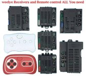 Receptor 6V 12V 24V 24G RC para niños Coche de juguete eléctrico Welye RC Weelye Red RC RX7 12V Receptor Control remoto