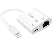 Adaptador Ethernet Lightning a RJ45 con carga para iPhone / iPad, adaptador de teléfono Ethernet, admite alta velocidad de 10 / 100 Mbps, se requie...