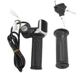 Mango del acelerador de la bicicleta eléctrica universal de 36v con indicador de pantalla LED Pantalla de velocidad Bloqueo de tecla Fo Negro