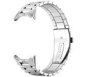 Para Google Pixel Watch 3 Correa de reloj de 45 mm Tres cuentas Correa de acero inoxidable - Plata Multicolor Silver