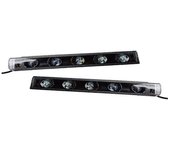 1 par de parachoques delantero DRL LED luz de circulación diurna para W463 G500 G550 G65 G63 2004-2018 Luz indicadora, B Negro