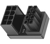 ATX 8 pines 6 pines macho 180 grados en ángulo a 8 pines 6 pines hembra adaptador de jack de alimentación 8PIN-Notched