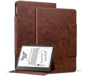 Para Amazon Kindle Scribe Stand Case Ranura para tarjetas Cubierta de tableta de cuero PU Marrón