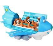 Taishh Modelo de simulación de avión Música Luces 360 giratorias Avión de juguete eléctrico para niños Azul