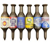 6 piezas de camisetas de golf Camisetas de golf de botella de cerveza para golfistas Como se muestra