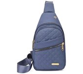 Bolso bandolera Fashion Casual Antirrobo Bolso bandolera de color sólido Azul