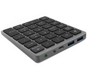 N970 Teclado numérico inalámbrico Bluetooth con concentrador USB Modos duales Másteclas de función Mini teclado numérico para AC