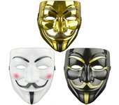 Pack 3 V Para Vendetta Mask Adultos/niños Guw Fawkes Mask Anonymous Mask,world Book