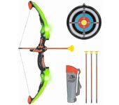 Juego de arco y flecha de luz para niños con ventosa, juguete de regalo de 4-8 años Niño y niña