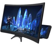 Lupa de pantalla de teléfono de 12 pulgadas Amplificador de pantalla curva 3D para teléfono celular Ampliador de pantalla plegable Soporte para tel...